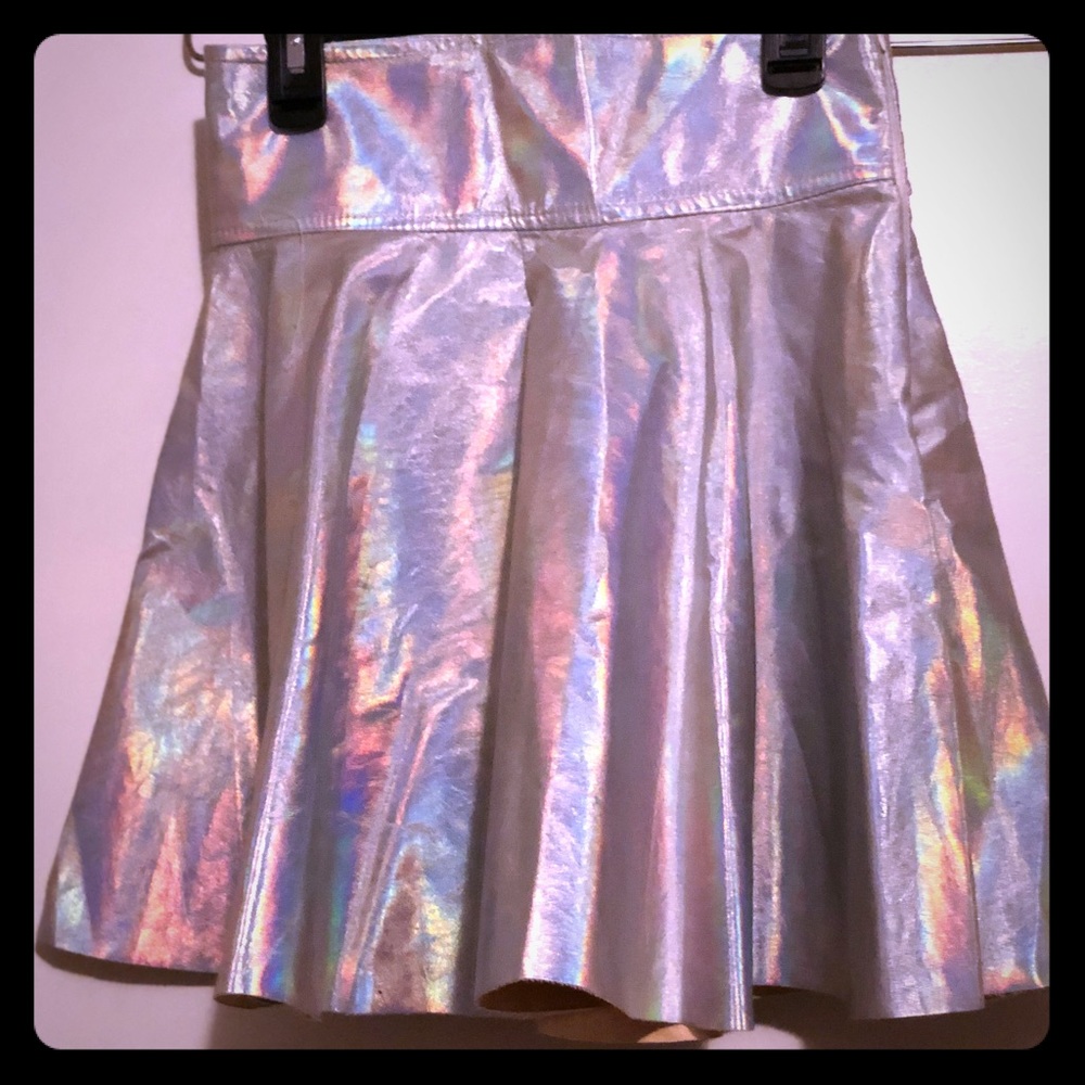 Iridescent skirt for rave
